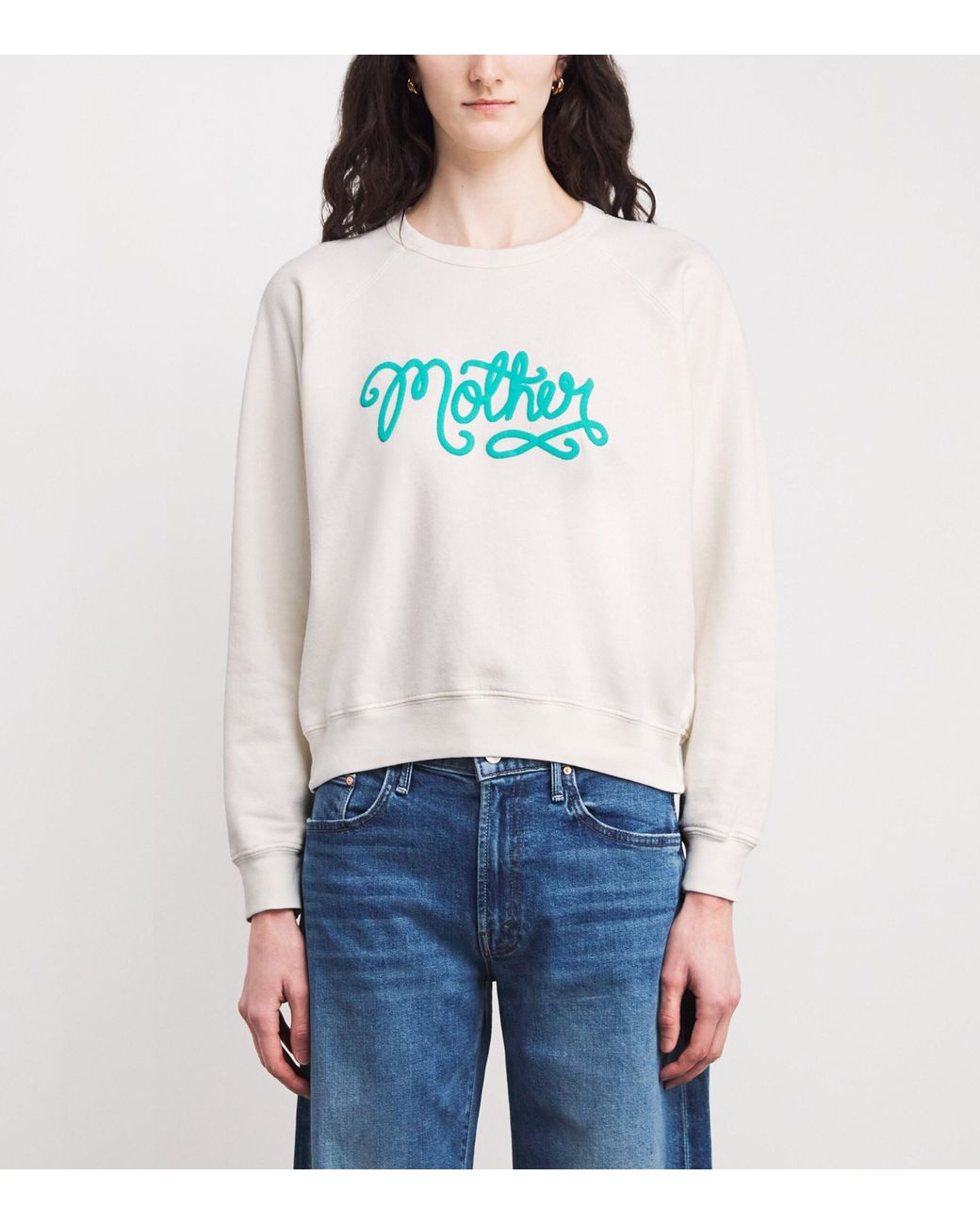 Mother White Cotton The Concert Logo Sweatshirt