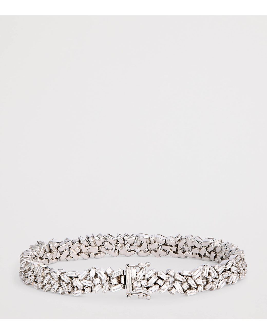 Suzanne Kalan White And Diamond Classic Midi Sparkler Tennis Bracelet