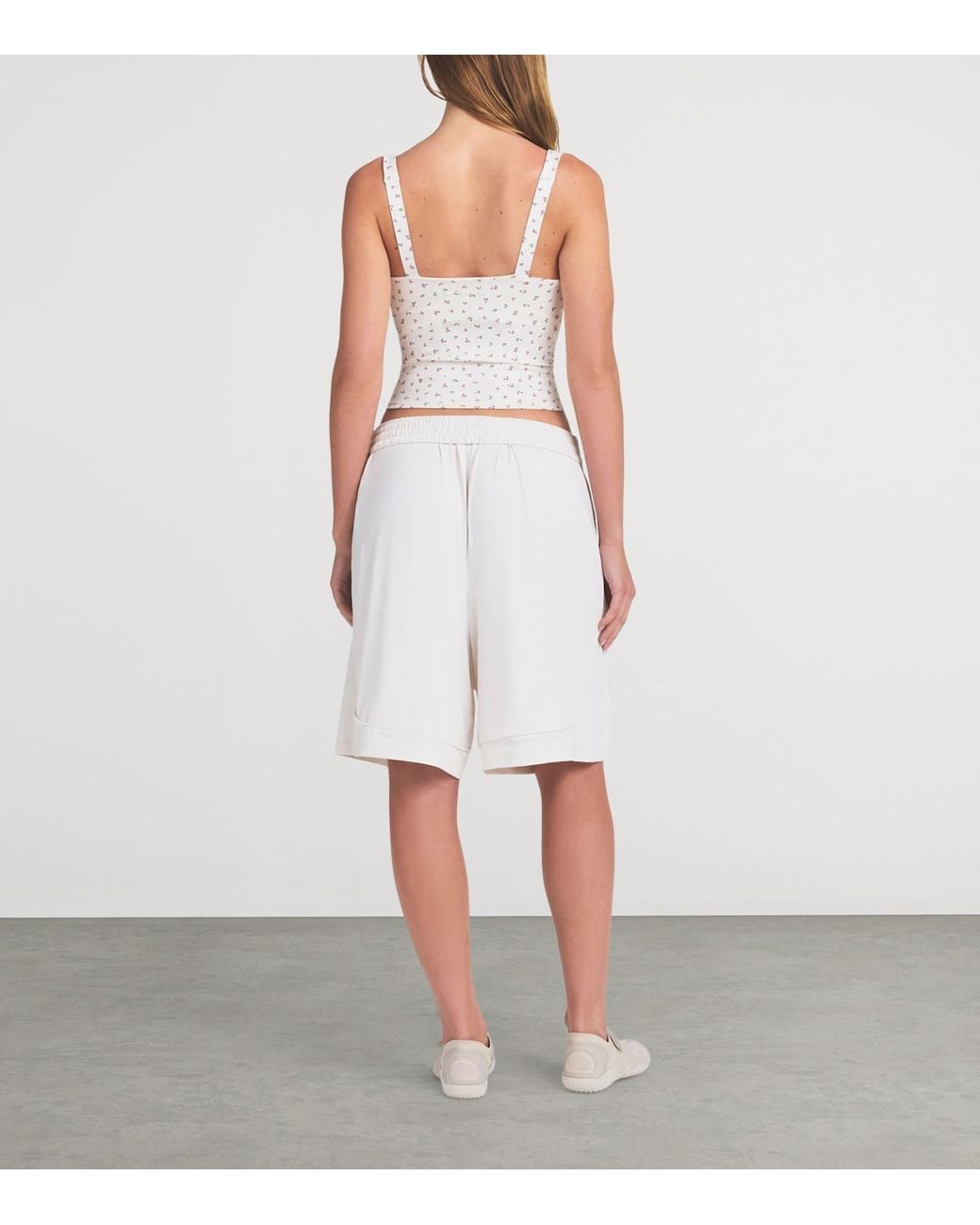 NikeSKIMS White Floral Tank Top