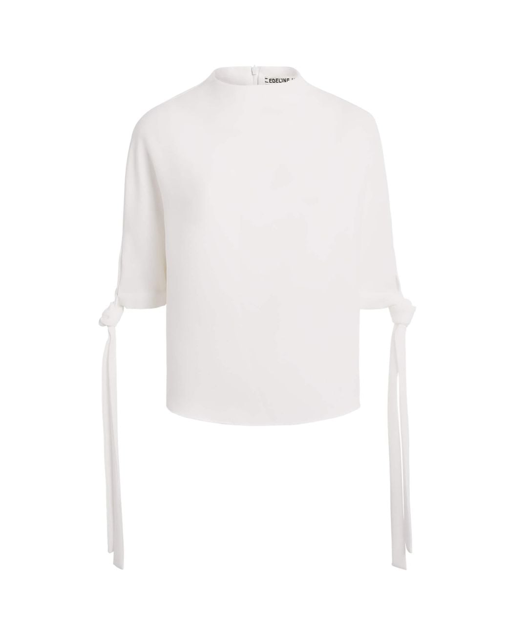 Edeline Lee White Georgette Pedernal Blouse