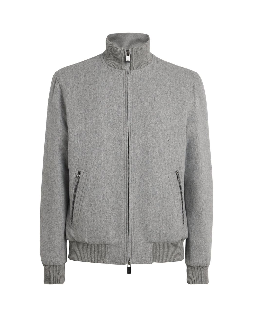 Pal Zileri Gray Wool-Blend Padded Bomber Jacket for men