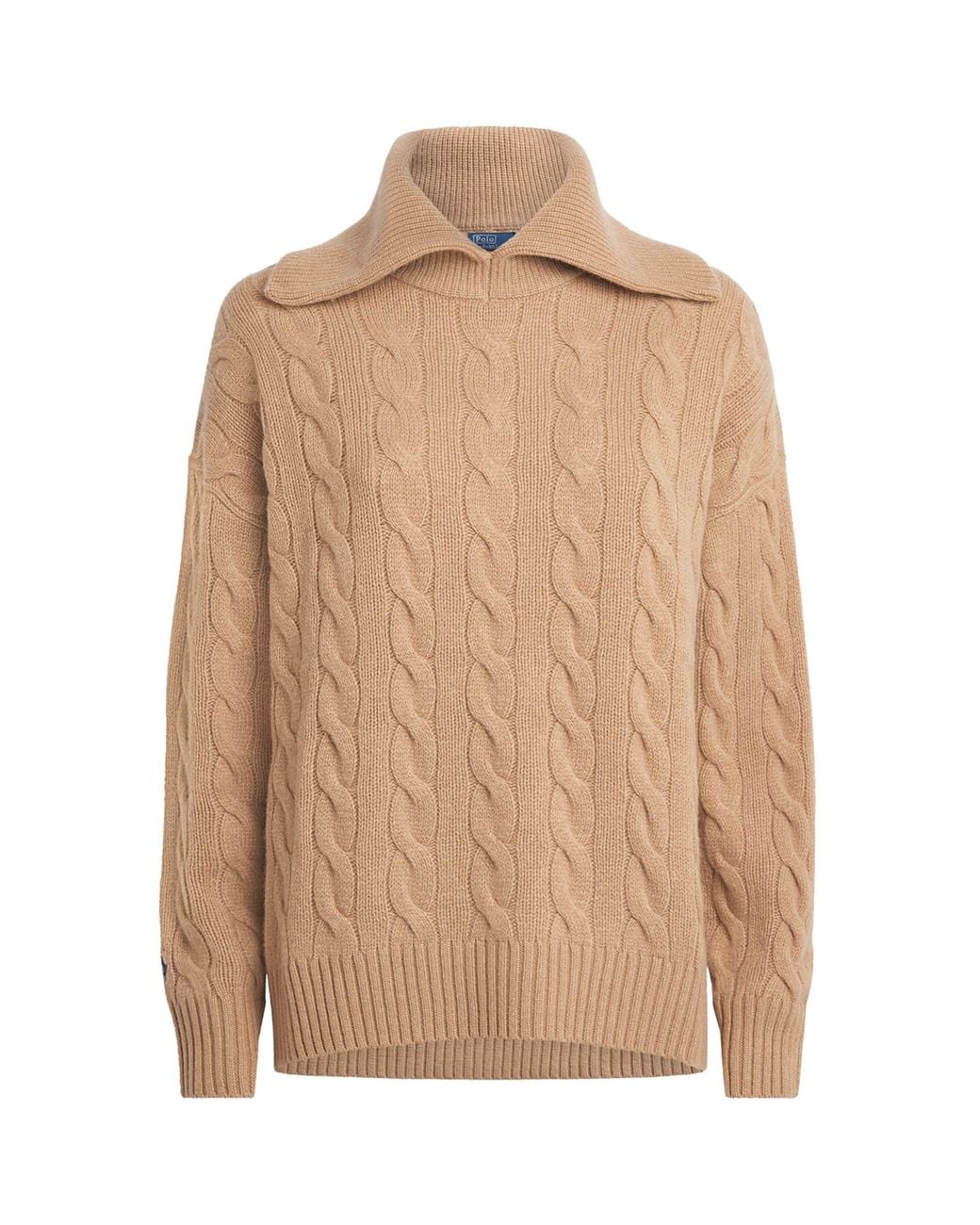 Polo Ralph Lauren Natural Wool-Cashmere Cable-Knit Sweater