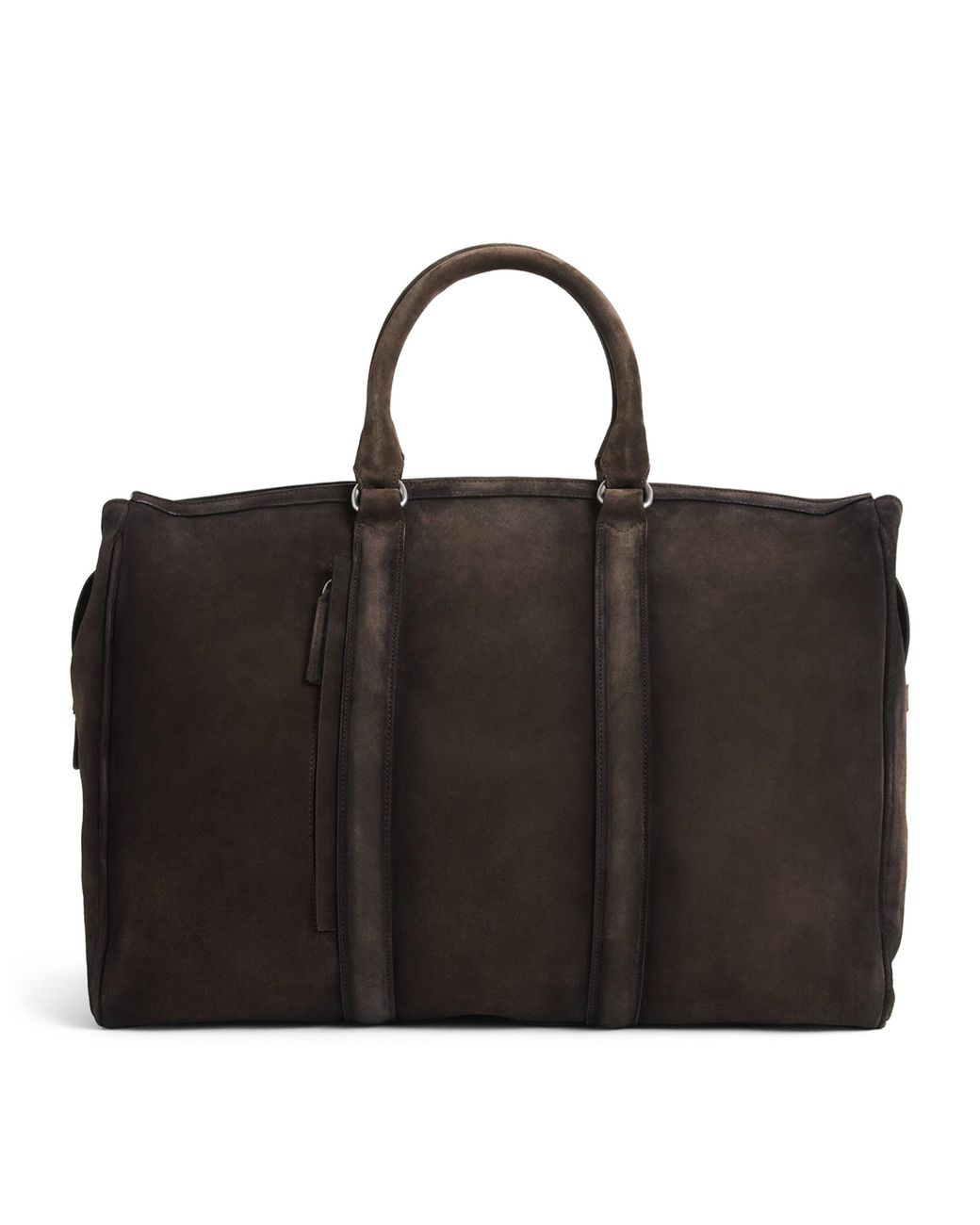 Officine Creative Black Suede Quentin Duffle Bag for men