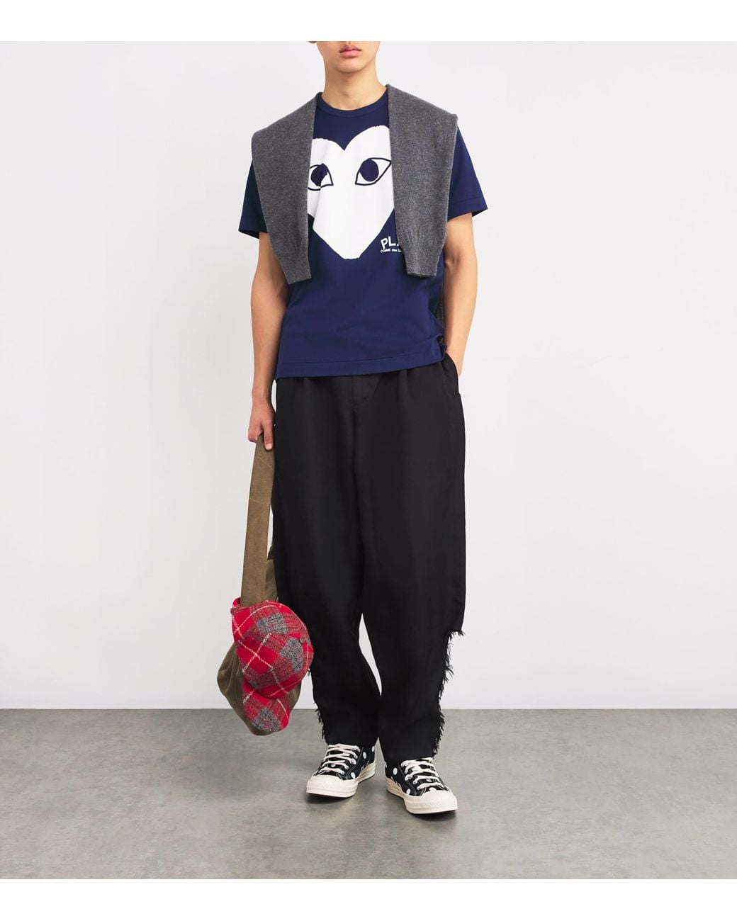 COMME DES GARÇONS PLAY Blue Heart Logo T-Shirt for men