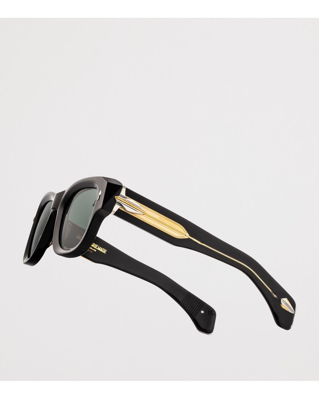 Jacques Marie Mage Black Conrad Square Sunglasses for men