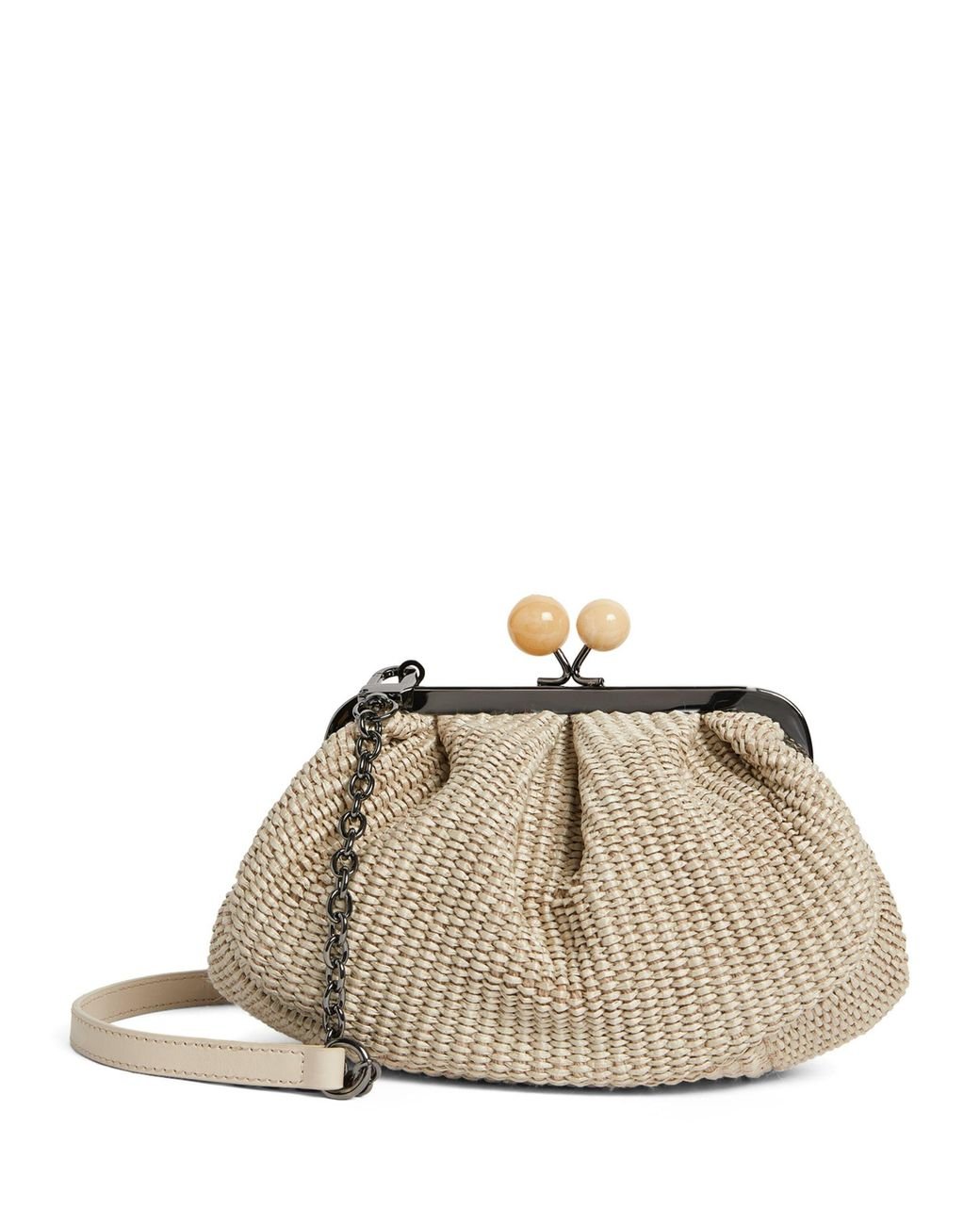 Weekend by Maxmara Small Woven Pasticcino Bag in Natural | Lyst