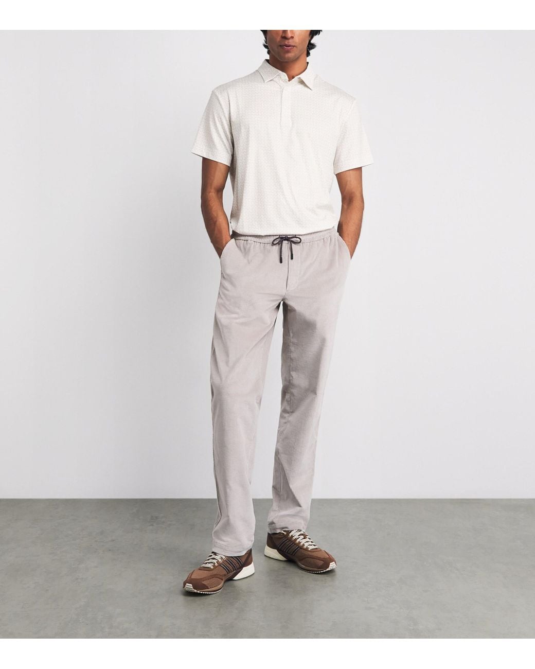 J.Lindeberg White Bala Polo Shirt for men