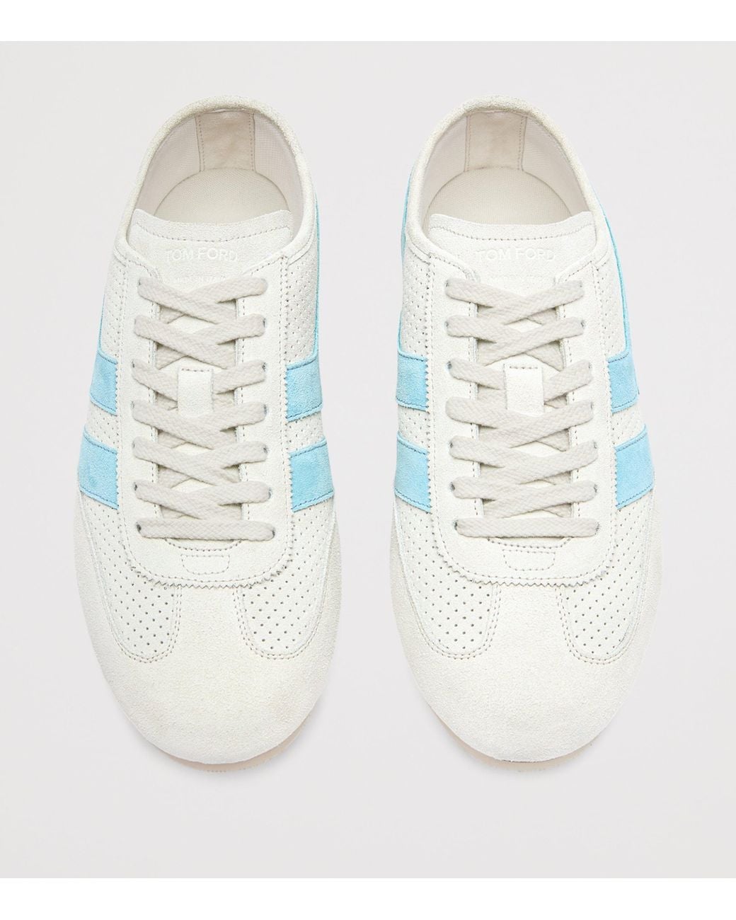 Tom Ford White Suede Low-Top Sneakers for men