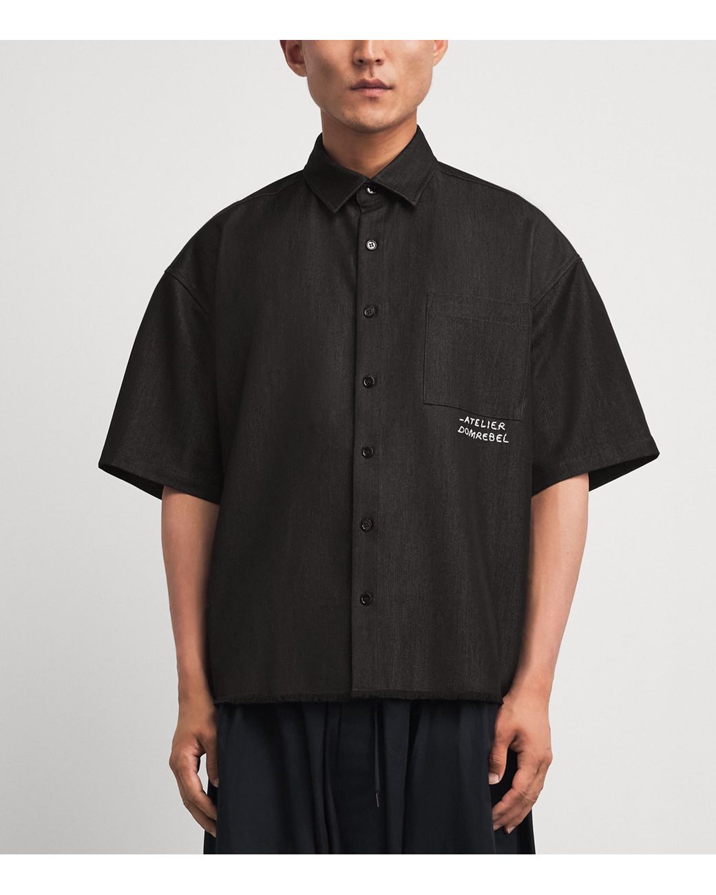 DOMREBEL Black Denim Goombah Shirt for men