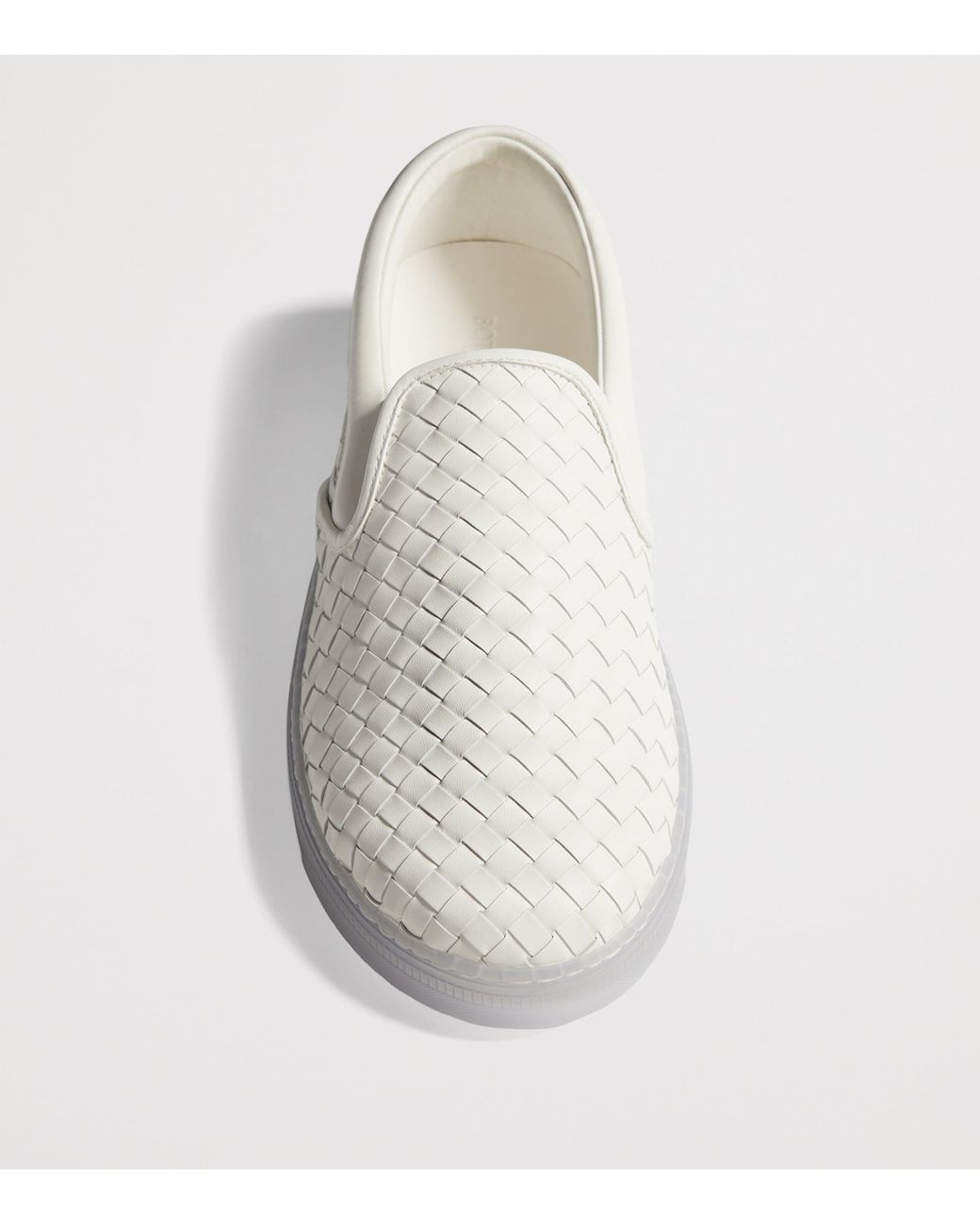 Bottega Veneta White Leather Serena Slip-On Sneakers for men