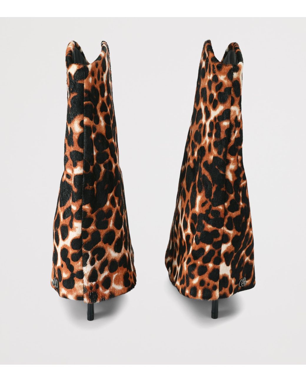 Kurt Geiger Brown Calf Hair Candy Gaiter Boots