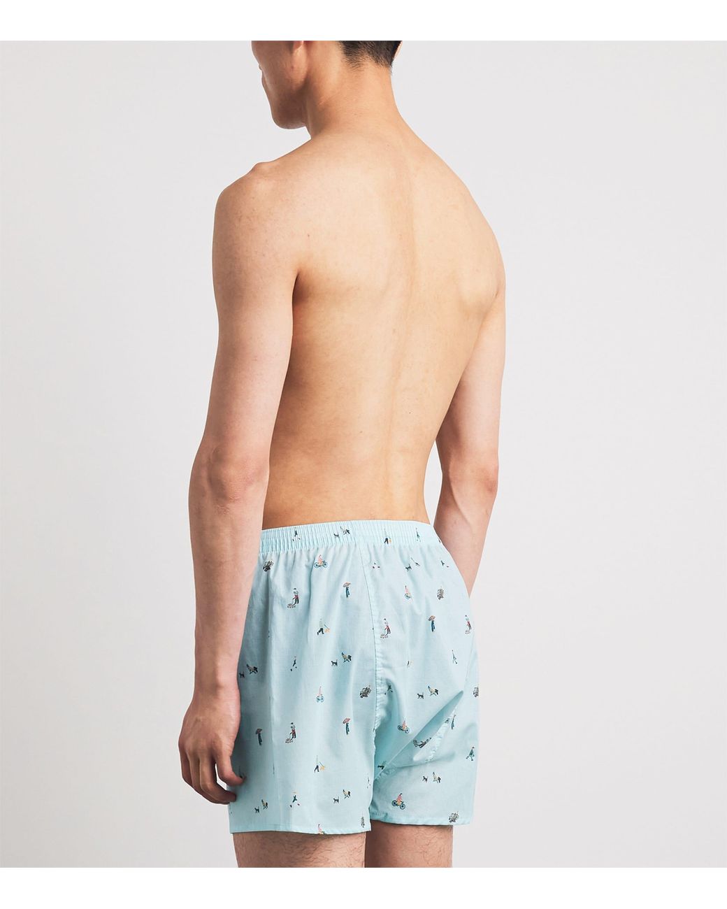 Derek Rose Blue Cotton Printed Ledbury Boxer Shorts for men