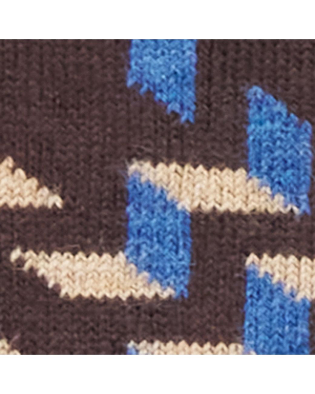 Doré Doré Blue Cotton Patterned Socks for men