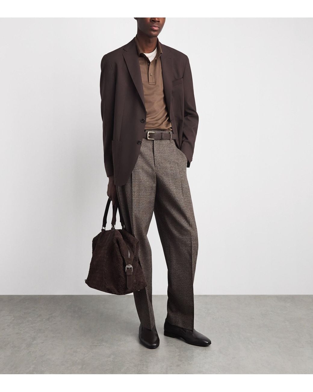 Canali Brown Cotton Polo Shirt for men
