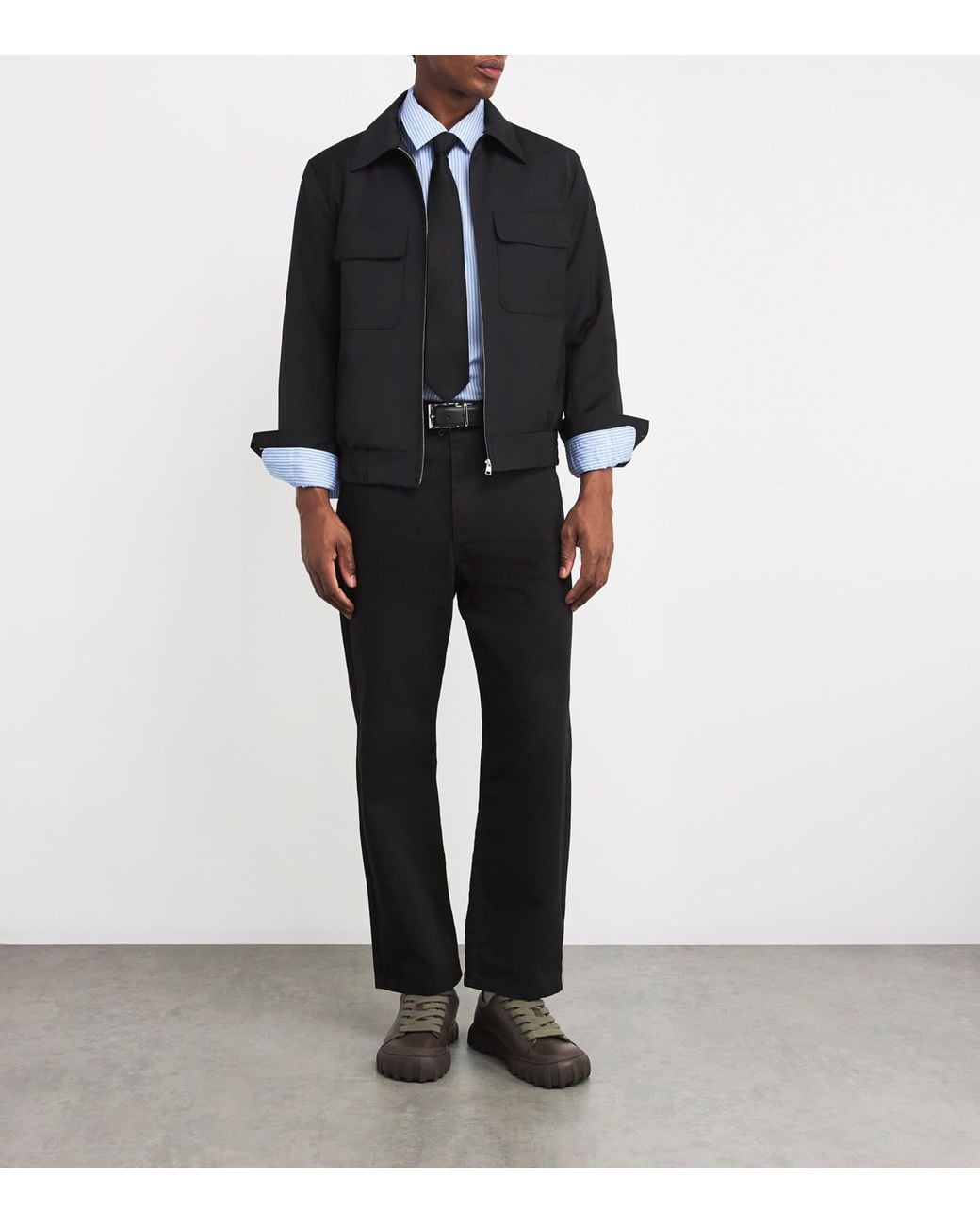 Sandro Black Silk Tie for men