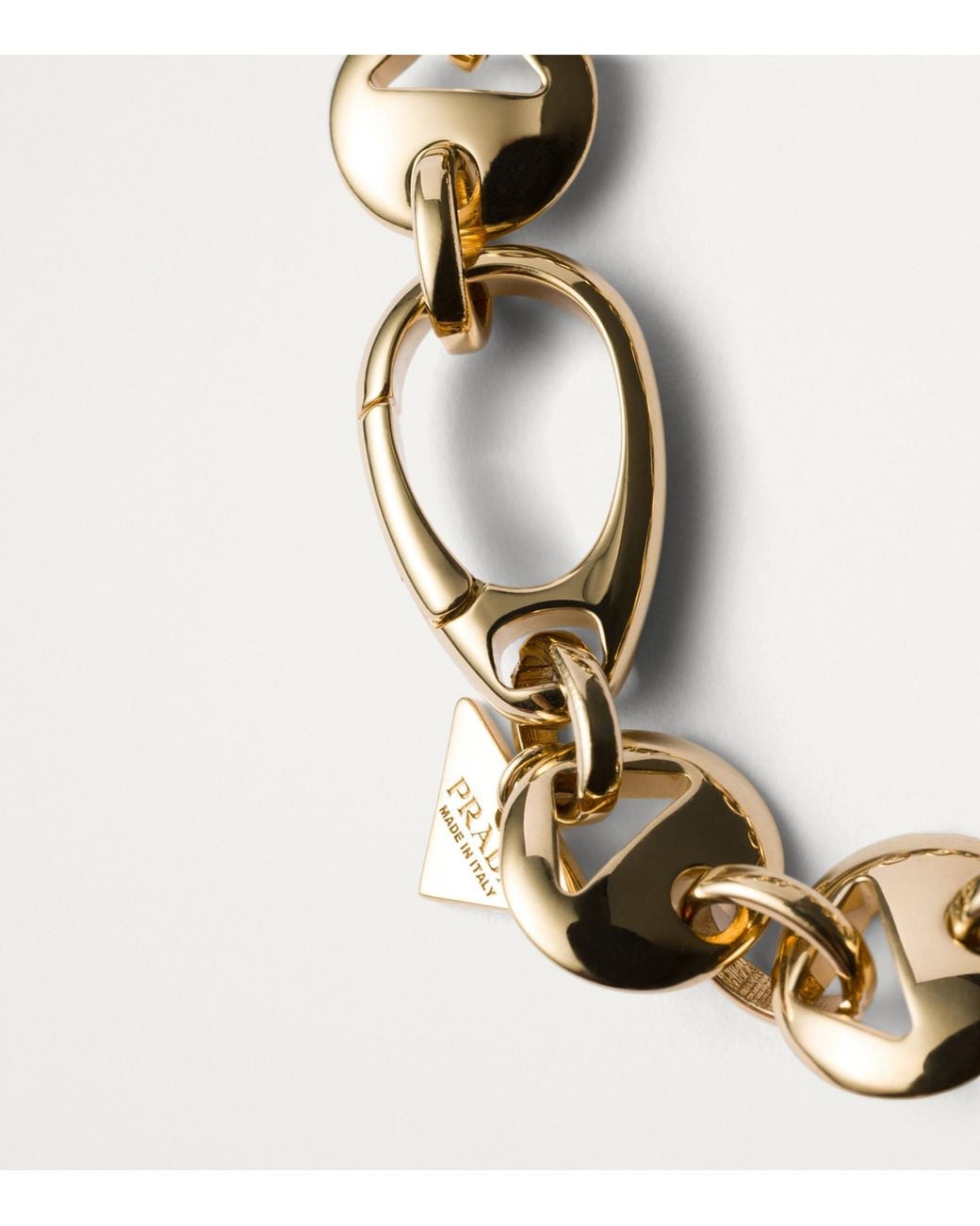 Prada Metallic Cut-Out Chain Bracelet
