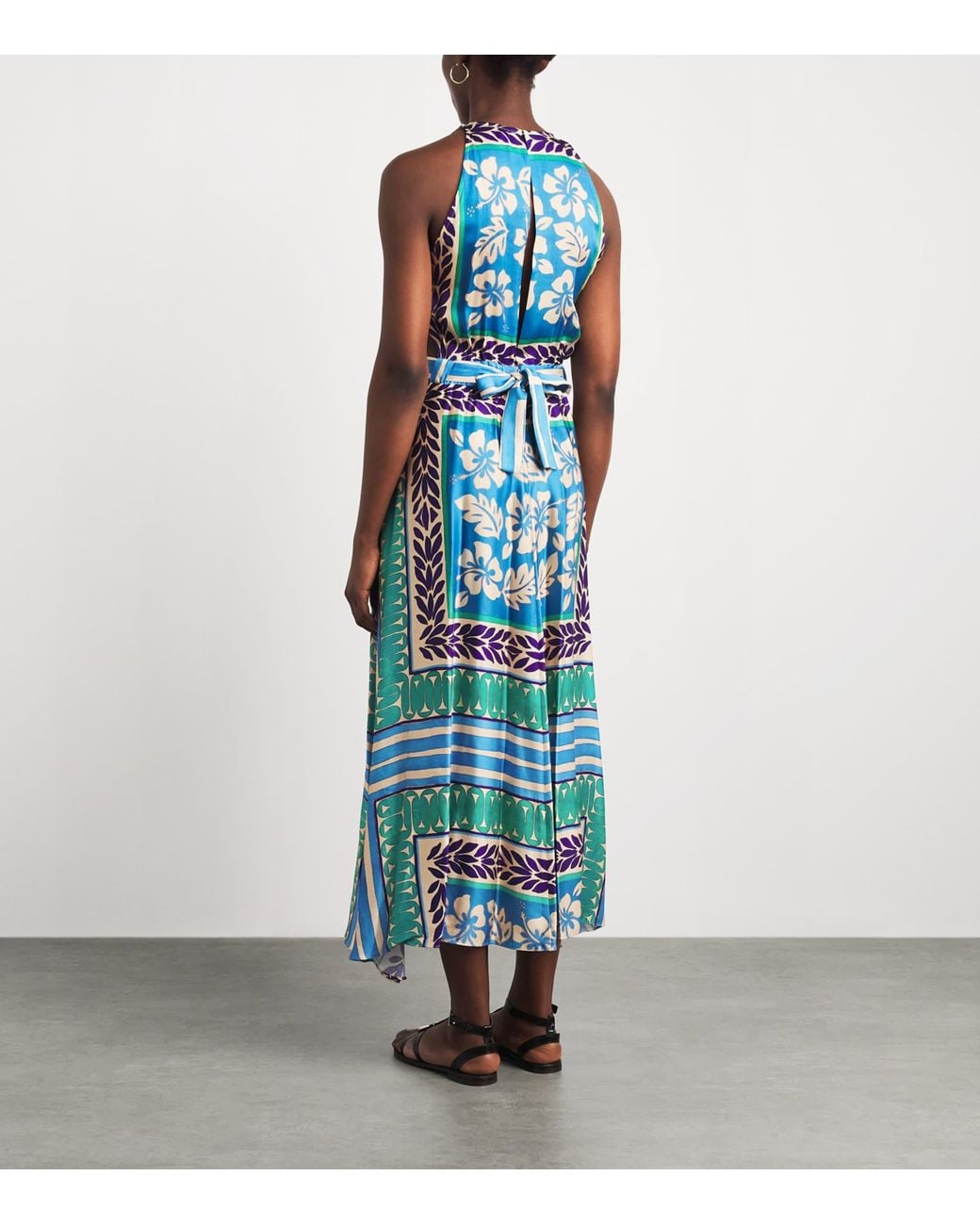 Sandro Blue Floral Maxi Dress