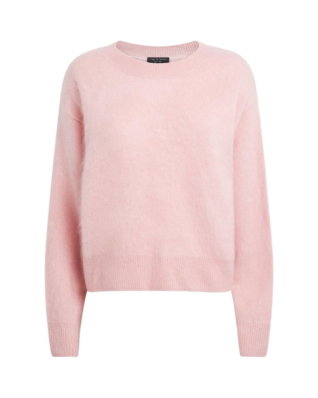 Rag & Bone Pink Brushed Cashmere Jada Crewneck Sweater