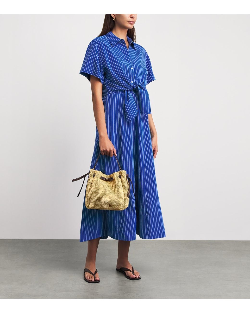 ME+EM Blue 2-In-1 Stripe Maxi Dress And Shirt