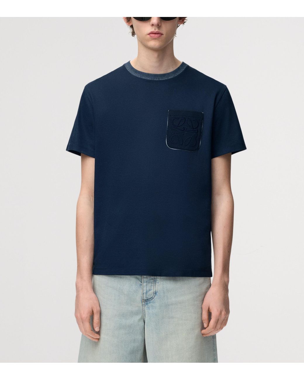 Loewe Blue Pocket Anagram T-Shirt for men