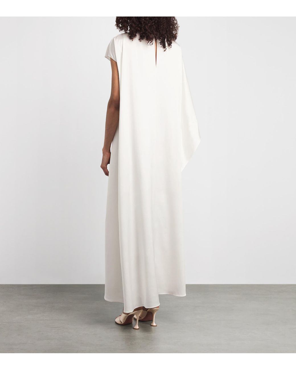 Roksanda White Silk One-Shoulder Hiba Midi Dress