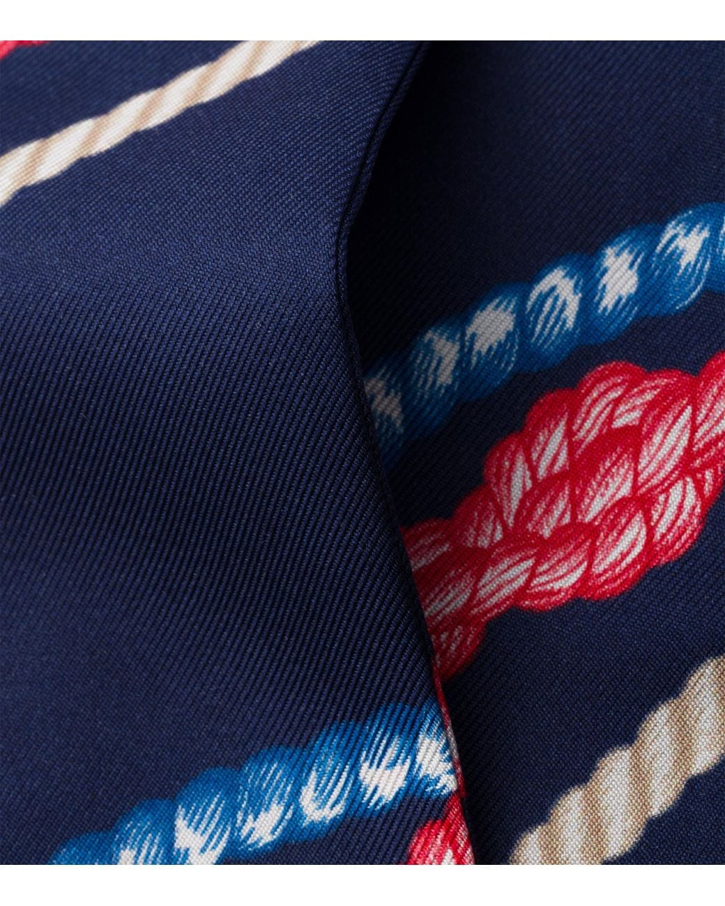 Prada Blue Silk Twill Skinny Scarf