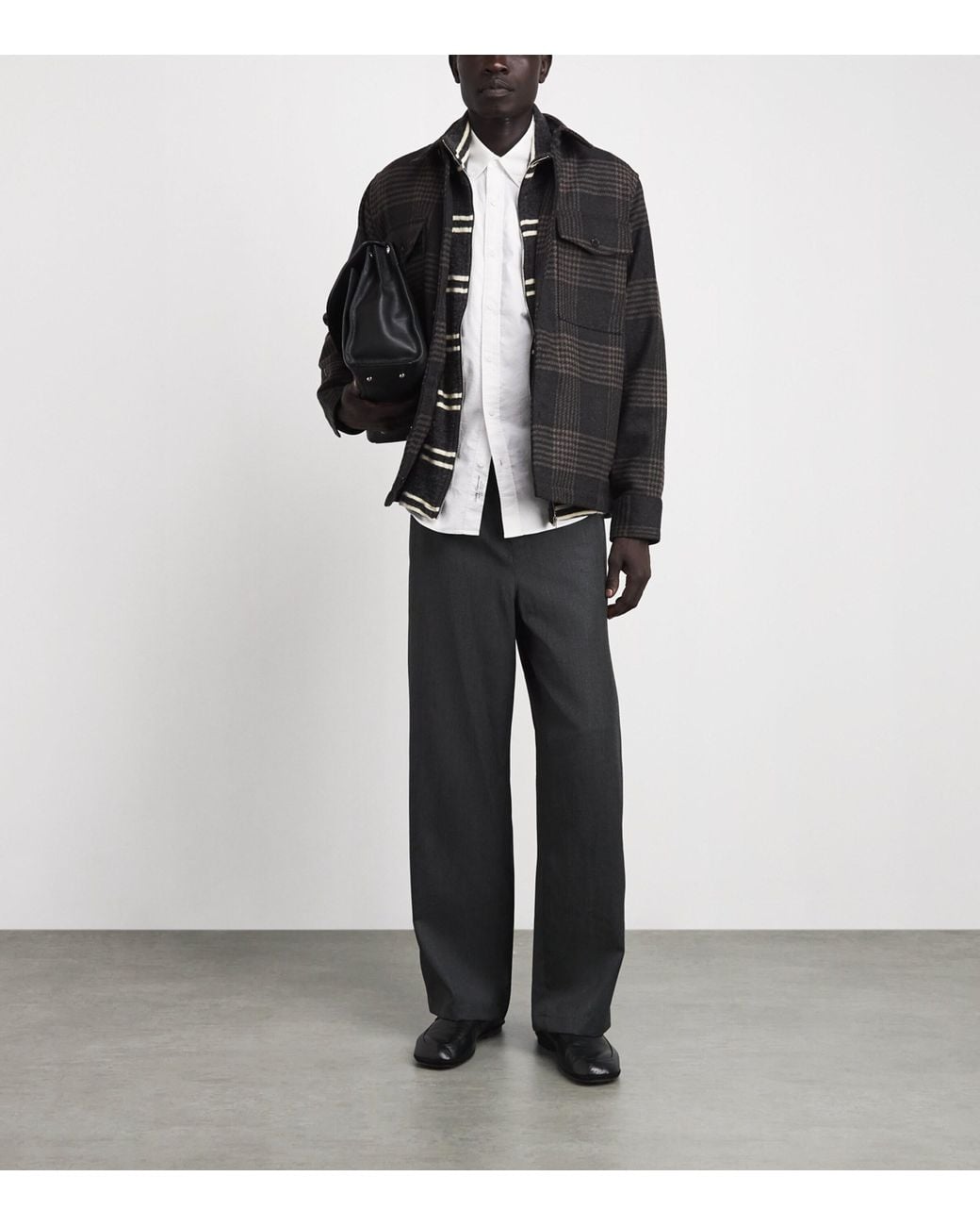 Rag & Bone Black Wool-Blend Austin Check Jacket for men