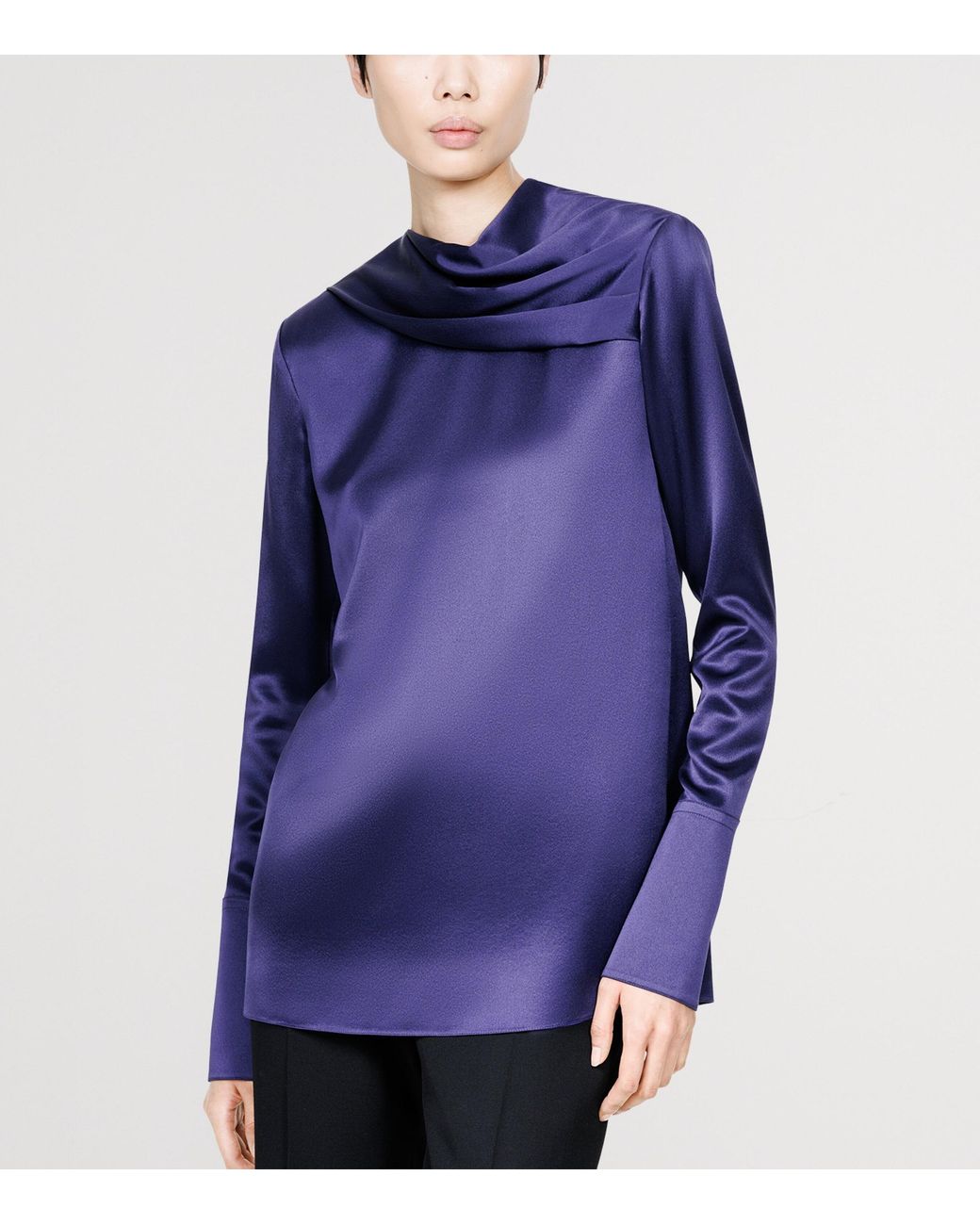 Tom Ford Blue Silk Georgette Blouse