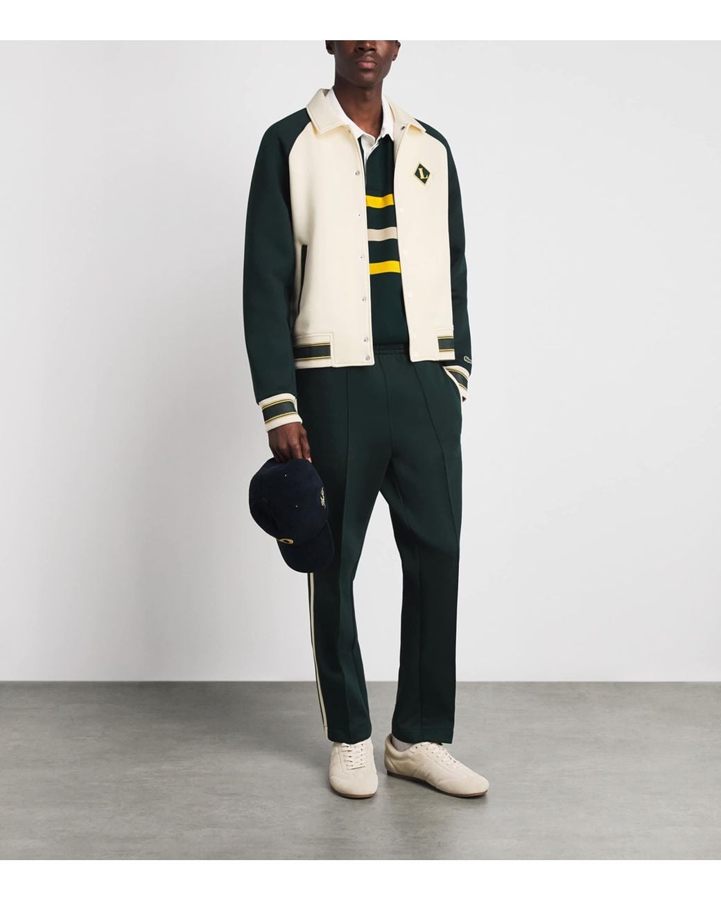 Lacoste Natural Cotton-Blend Varsity Jacket for men