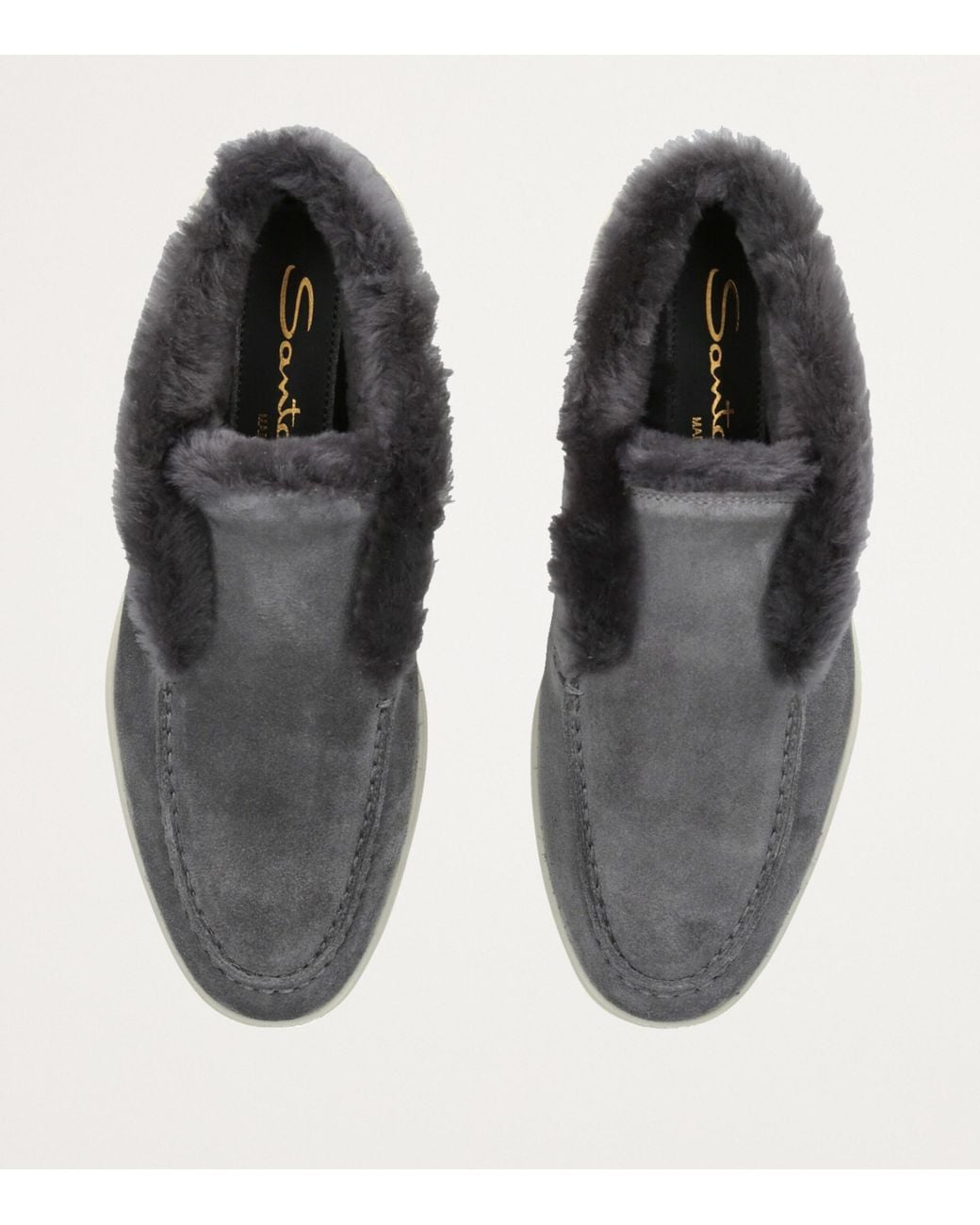 Santoni Gray Suede Fortune Ankle Boots