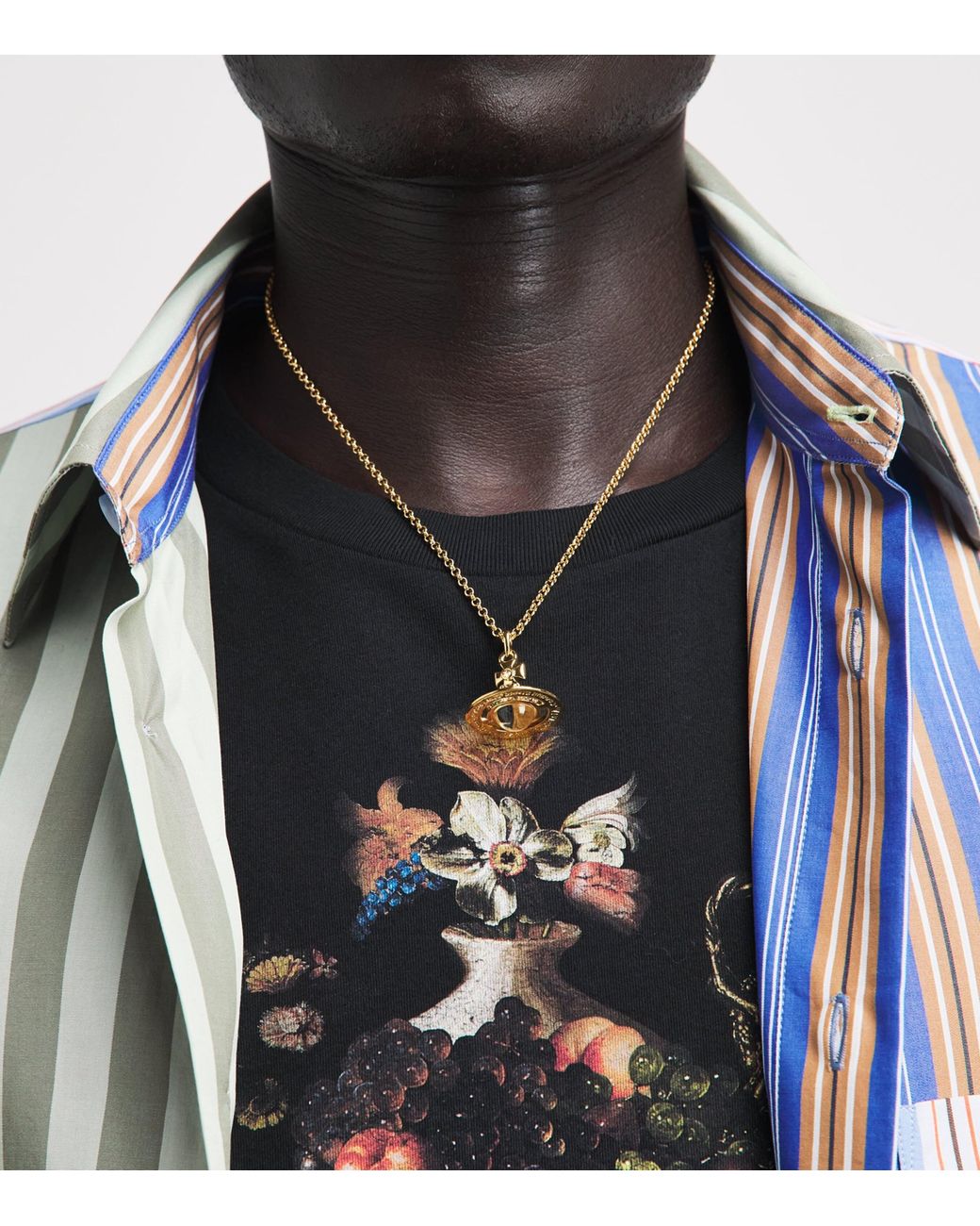 Vivienne Westwood Metallic New Tiny Orb Necklace for men