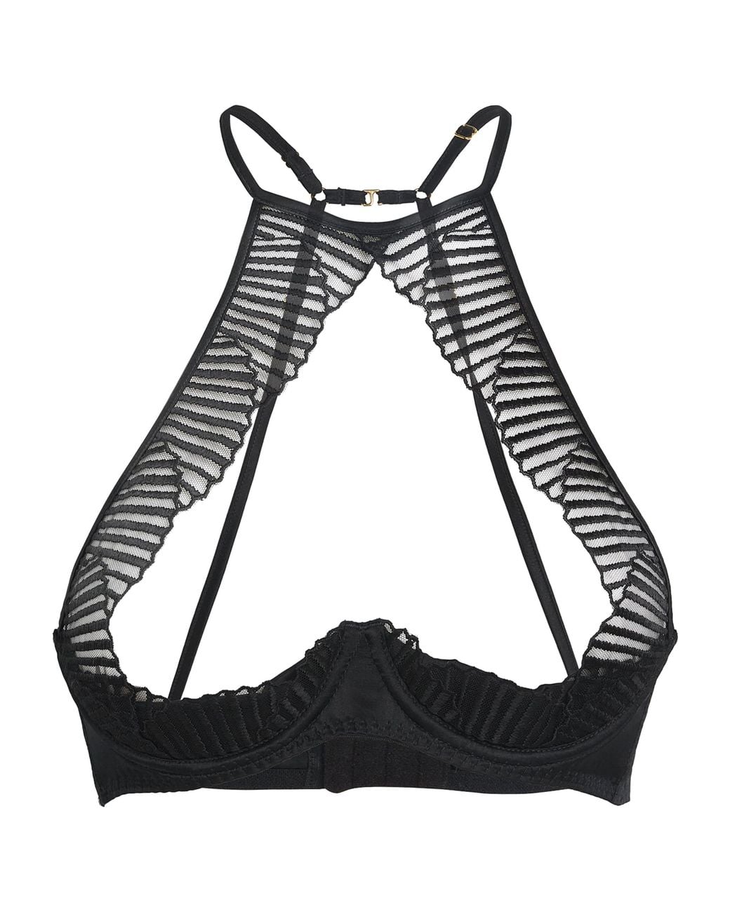 Coco De Mer Black Athena Quarter-Cup Bra