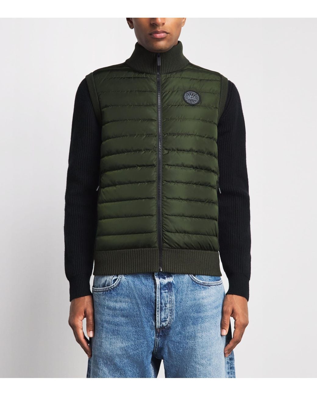 Canada Goose Green Down Hybridge Gilet for men