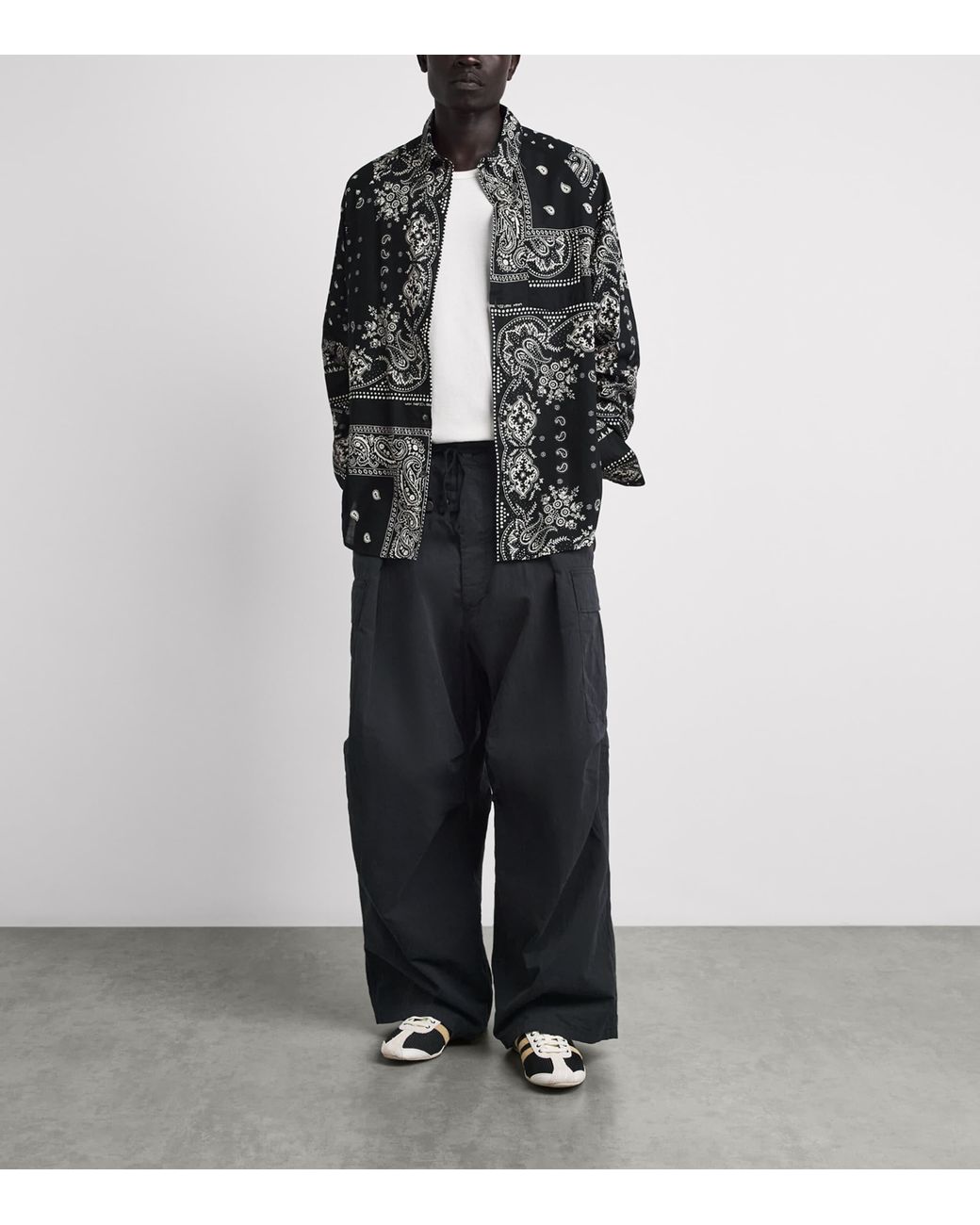 Kapital Black Ripstop Jumbo Cargo Trousers for men