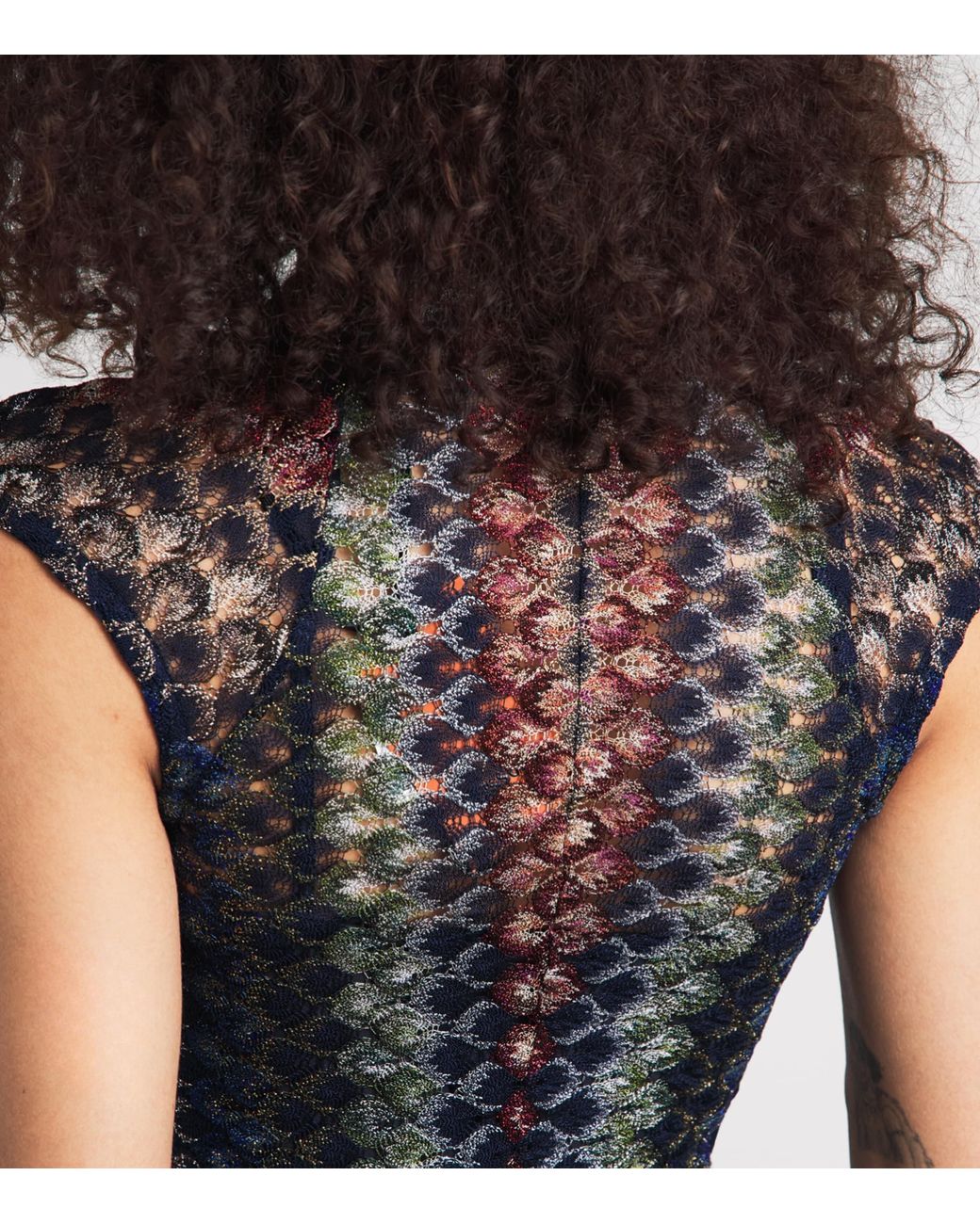 Missoni Black Crochet-Knit Gathered Maxi Dress