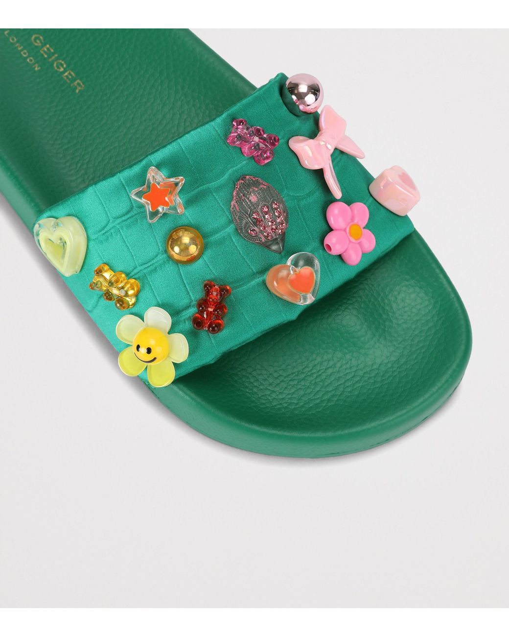 Kurt Geiger Green Meena Eagle Slides