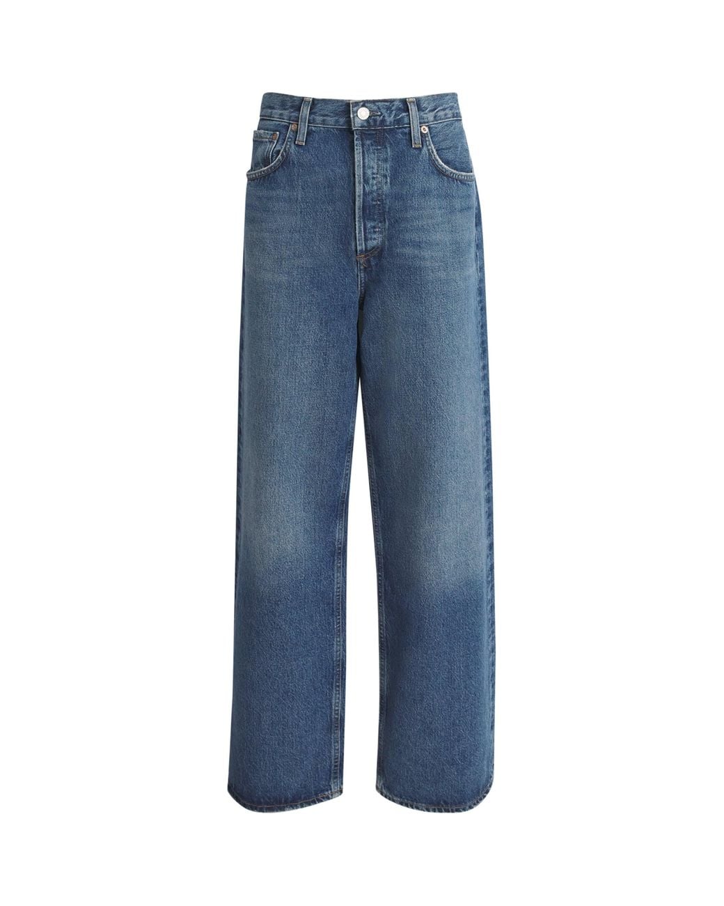 Agolde Blue Low-Slung Baggy Jeans