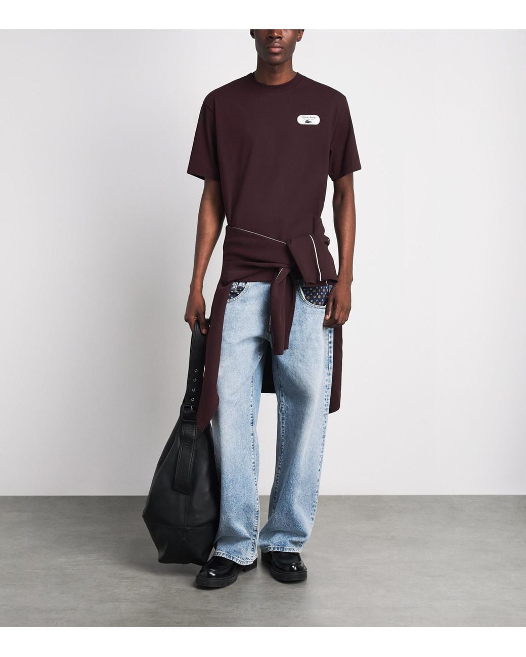 Lacoste Purple Ultra Dry Tennis Heritage Graphic T-Shirt for men