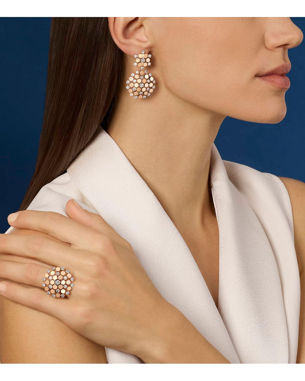 Chaumet Metallic And Diamond Bee De Earrings