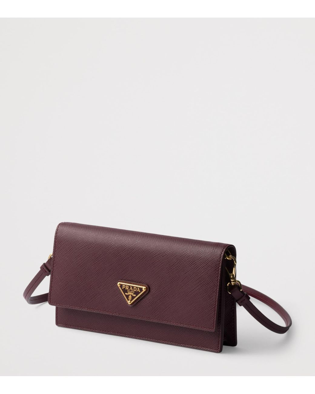 Prada Purple Mini Saffiano Leather Clutch Bag