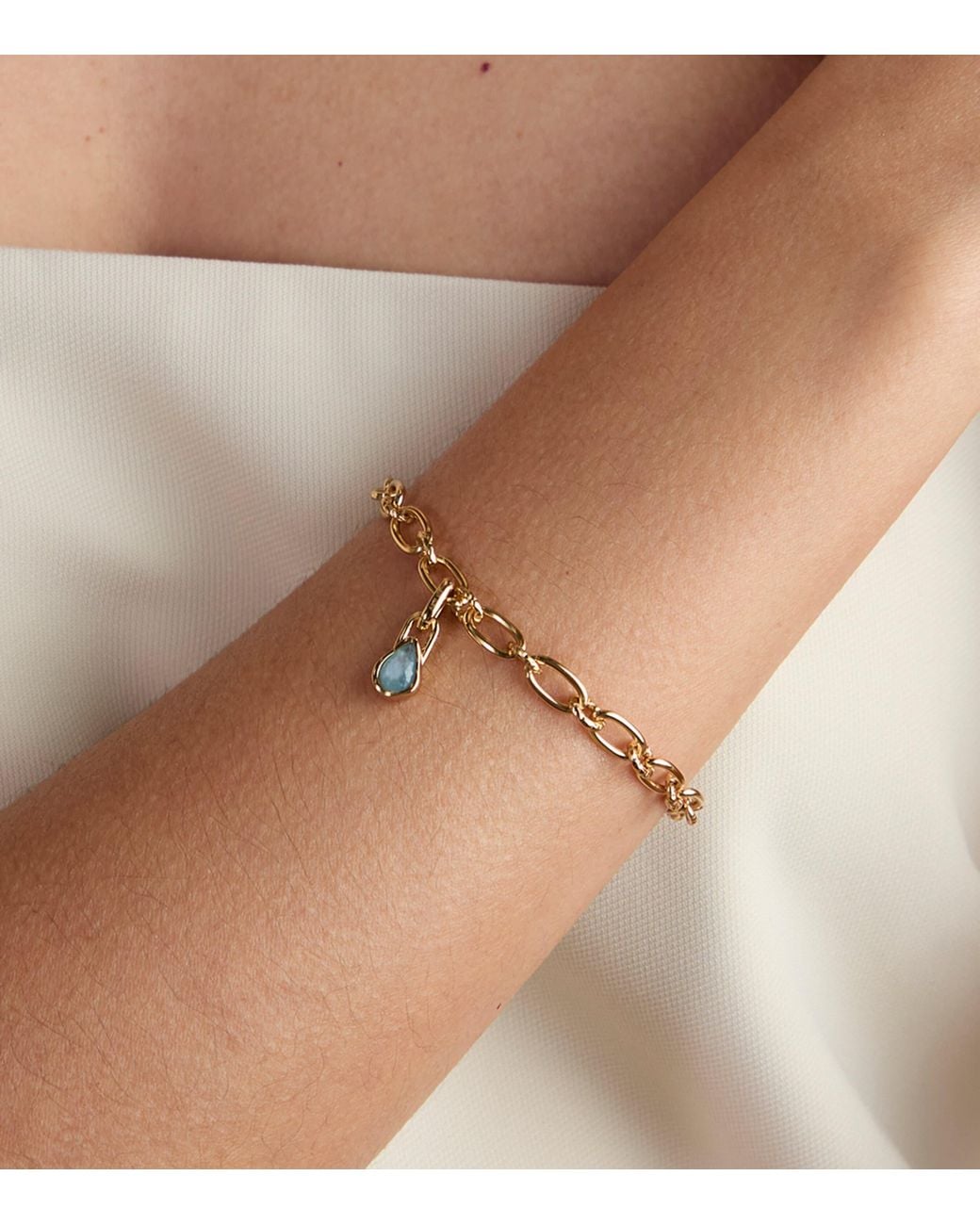 Astrid & Miyu Blue Plated March Birthstone Charm