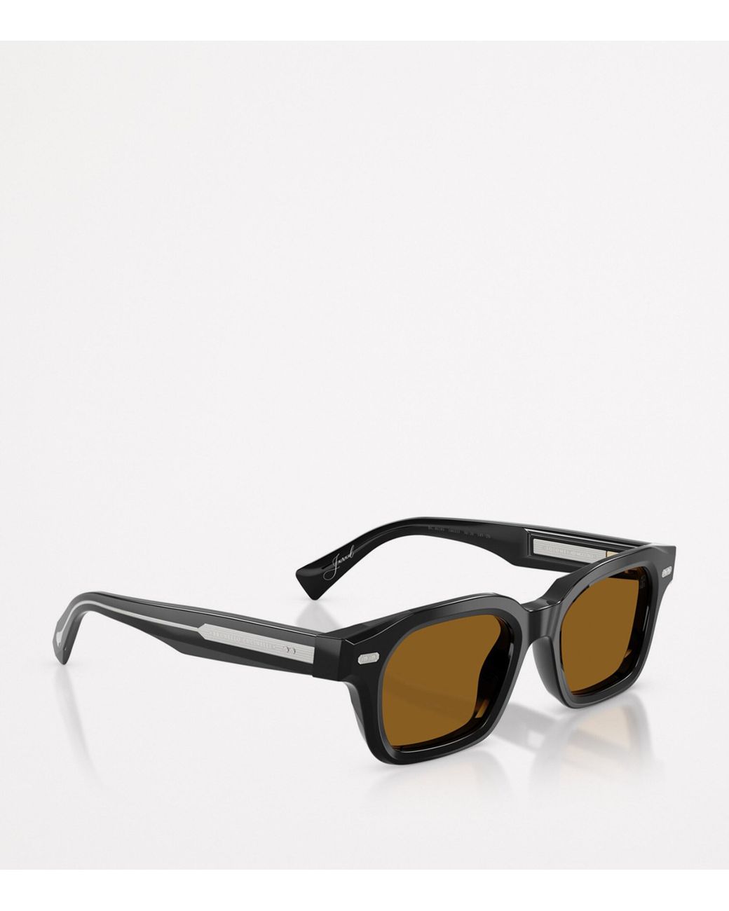 Brunello Cucinelli Brown Acetate Square Jared Sunglasses for men