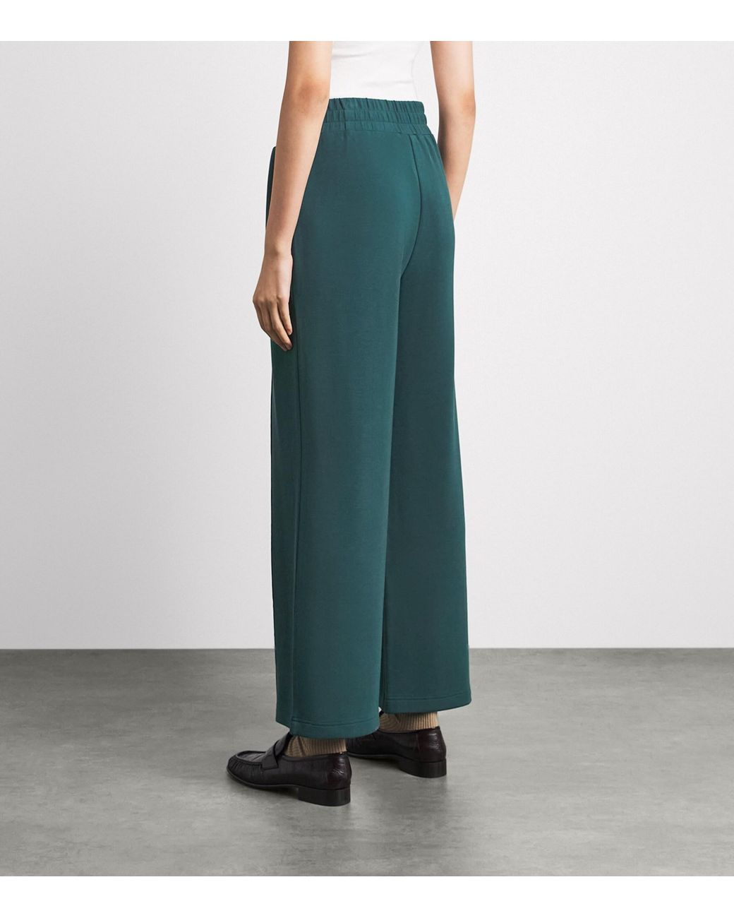 Varley Green Doublesoft Wide-Leg Sweatpants