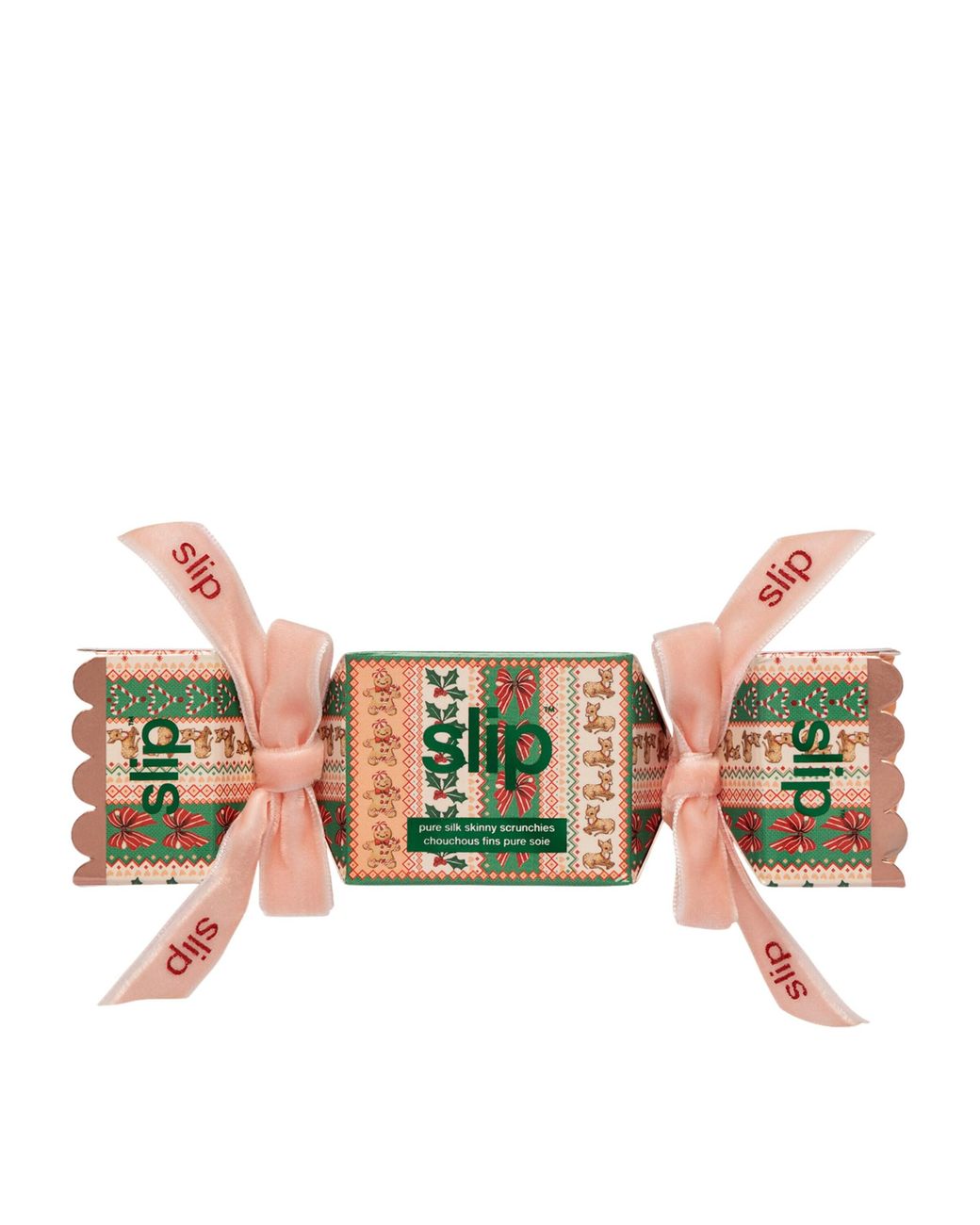 Slip Pink Pure Silk Noelle Skinny Scrunchie Trio Cracker