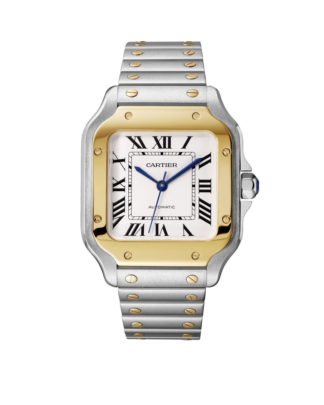 Cartier Metallic And Stainless Steel Santos De Watch for men