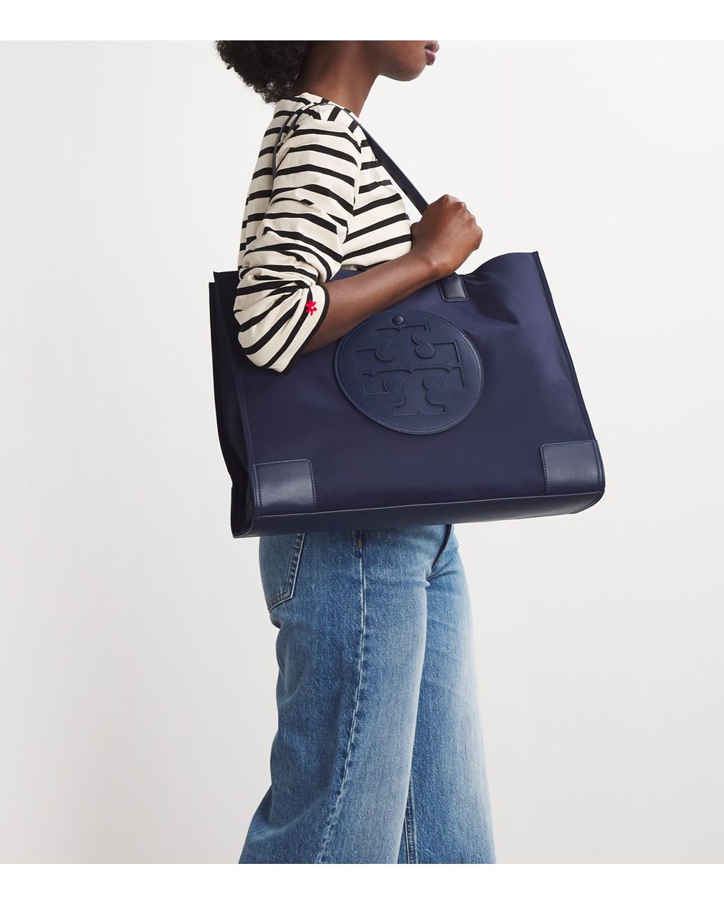 Tory Burch Blue Ella Tote Bag