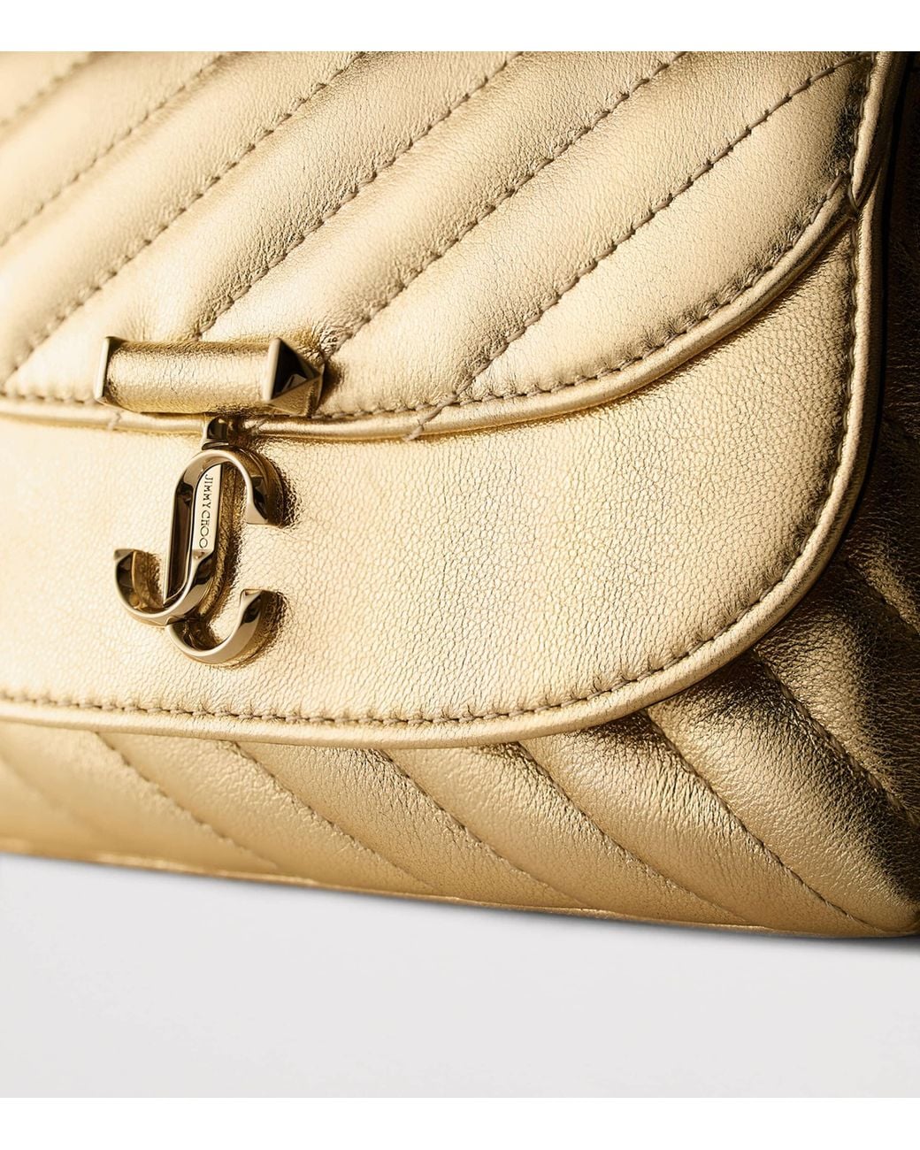 Jimmy Choo Natural Small Curve Leather Cross-Body Bag