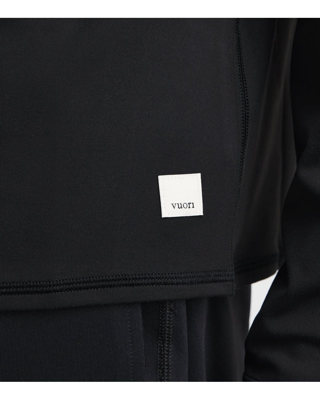 vuori Black Quarter-Zip Ponto Sweatshirt for men
