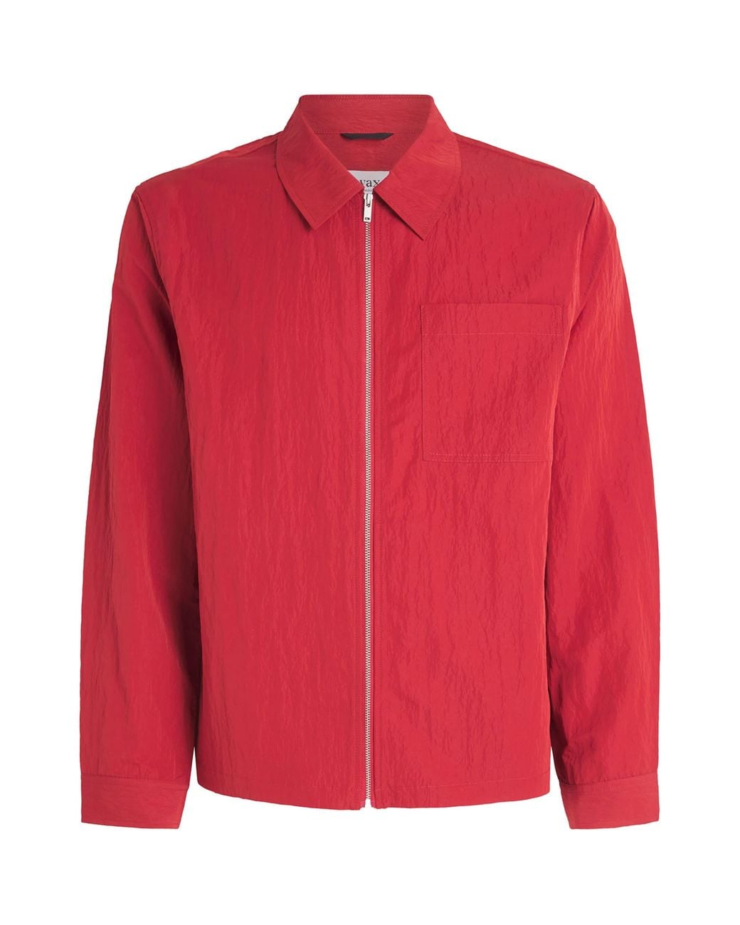 Wax London Red Crinkle Lytton Overshirt for men