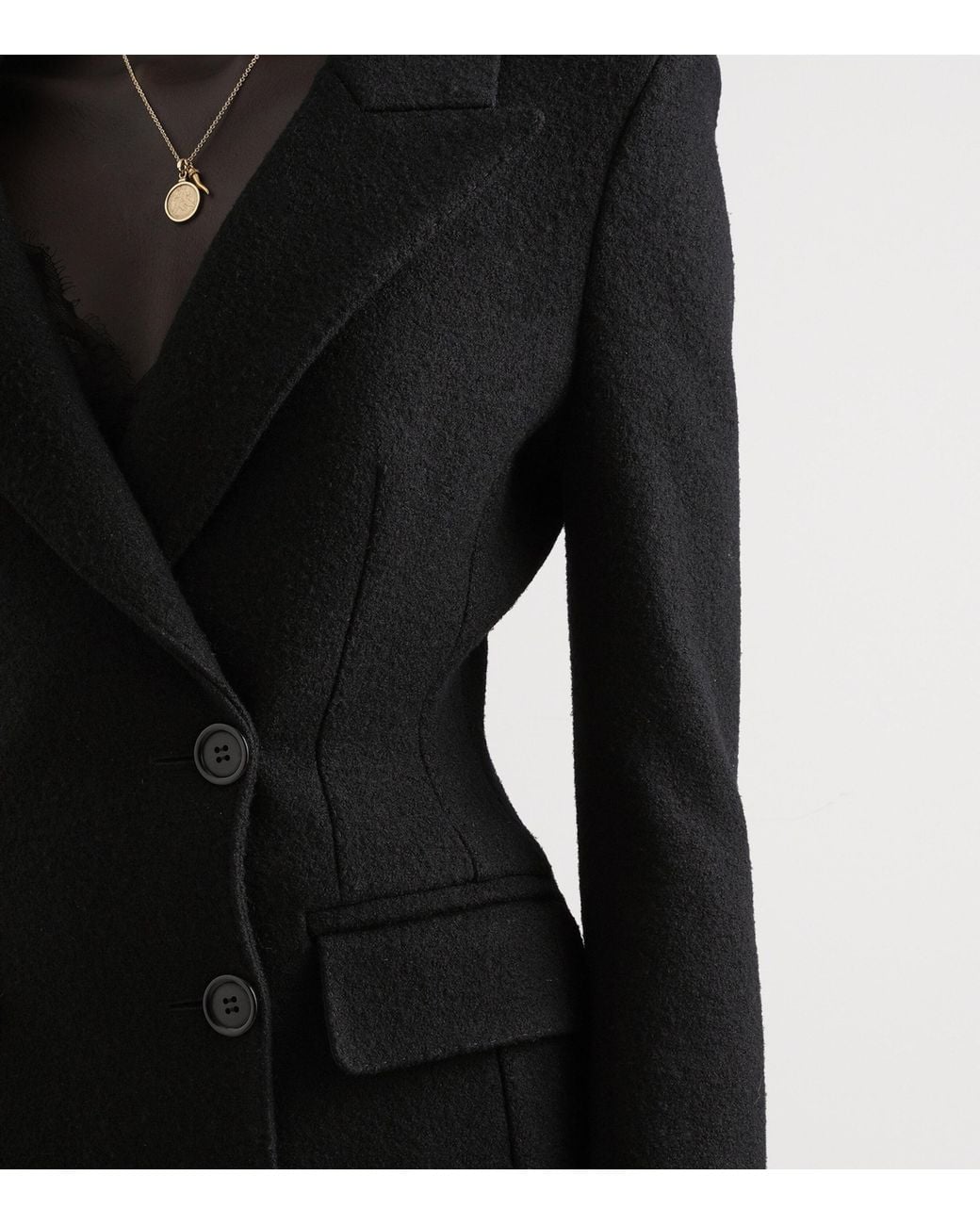 Dolce & Gabbana Black Virgin Wool Coat